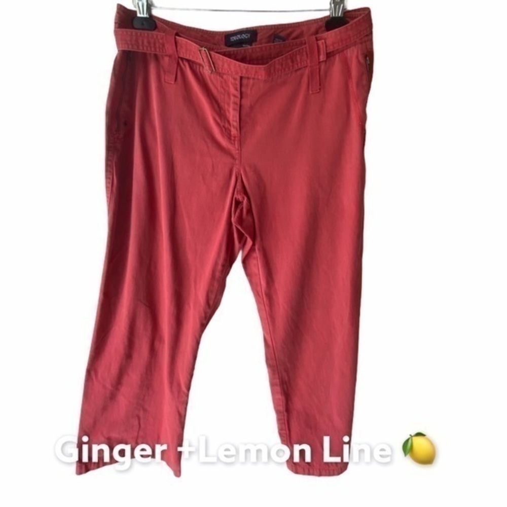 Ideology Rusty Red Mid-Rise Straight Leg Capri Pants Size 10